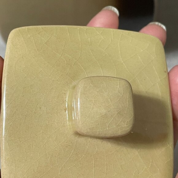 Vintage MCM Beauce Pottery Astral Philippe Lambert 8.5" Covered Canister Canada - Picture 7 of 12